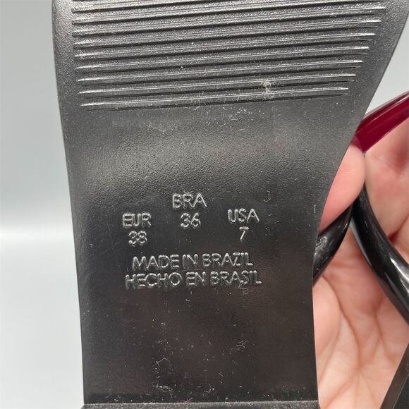 Steve Madden Women's Black Jelly‎ Slide Sandals Size 7 Minimalist Squared Toe - Picture 7 of 10